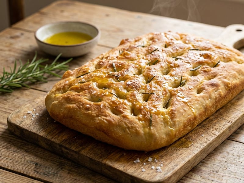 Focaccia | Hagyományos olasz lepénykenyér rozmaringgal