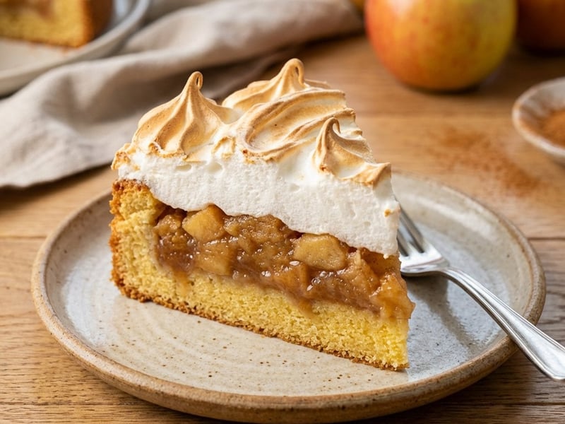 Almás pite habbal