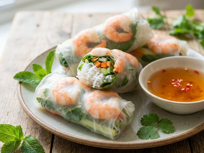 Nyári tekercs Nước chấm mártogatóssal