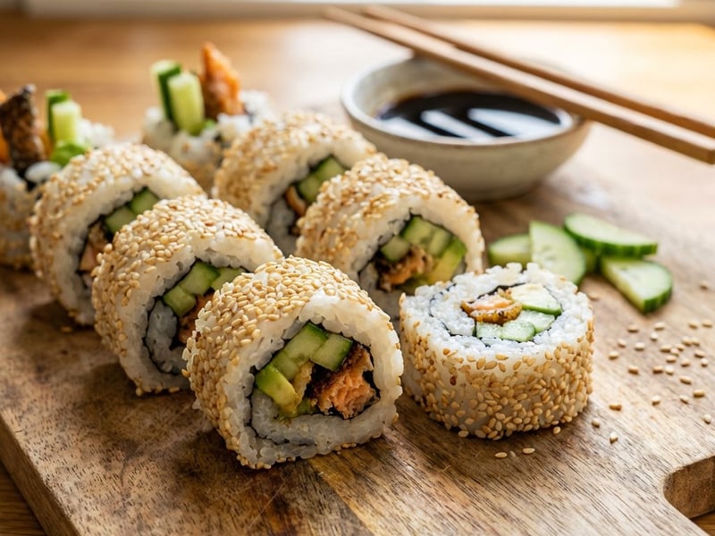 Uramaki – kaliforniai tekercs szezámmaggal