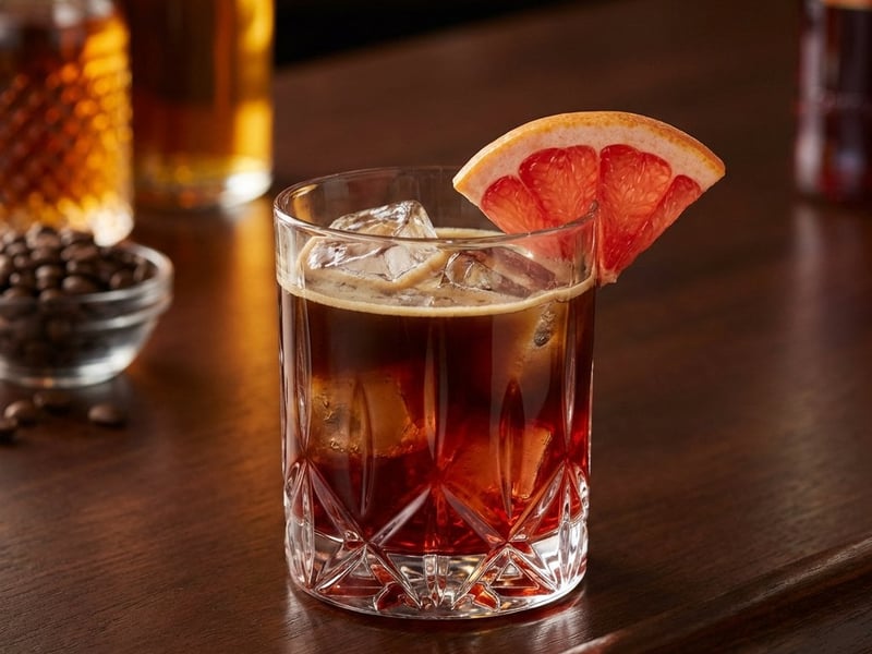 Campari-kávé koktél grapefruittal