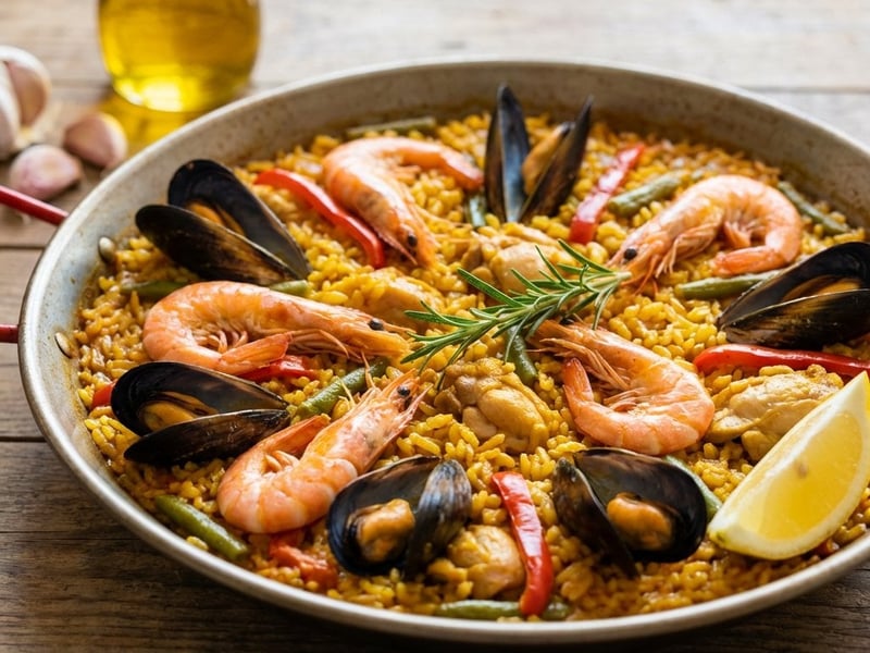 Spanyol tenger gyümölcsei paella