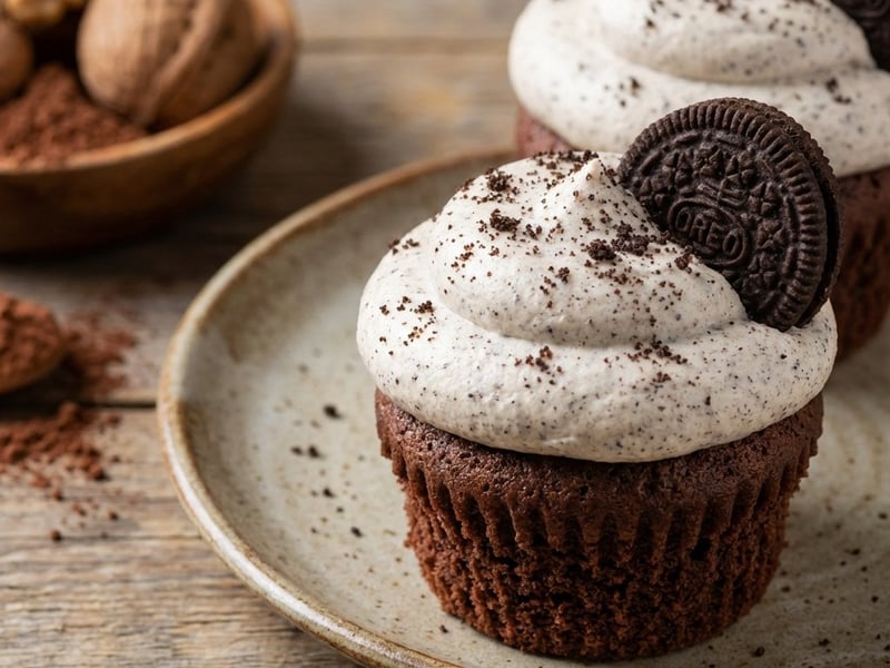 Oreo cupcake selymes mascarpone krémmel