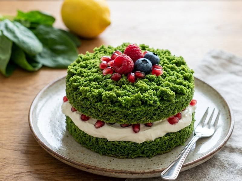 Erdei moha torta | Látványos spenótos desszert