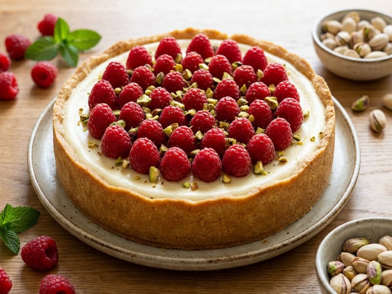 Málnás ricottás cheesecake | Könnyű és krémes desszert