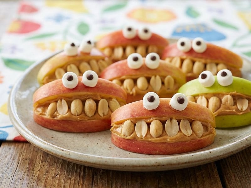 Vicsorgó almafalatok | Egészséges halloweeni snack