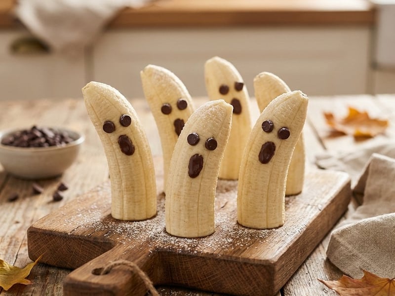 Banán szellemek | Gyors halloweeni uzsonna