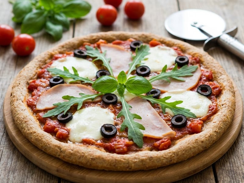 Teljes kiőrlésű pizza