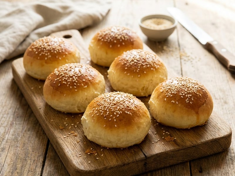 Házi sárgarépás burger zsemle szezámmaggal