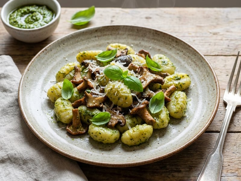 Gnocchi gombával és házi pestóval | Gyors vegetáriánus vacsora
