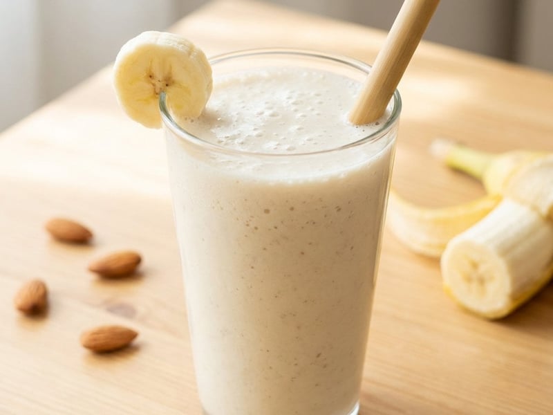 Krémes banános smoothie mandulatejjel