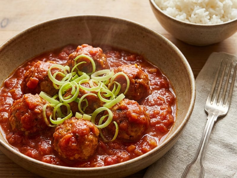 Füstölt tofu golyók paradicsommártásban | Egészséges ebéd
