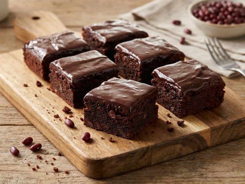 Szaftos babos brownie étcsokoládé mázzal
