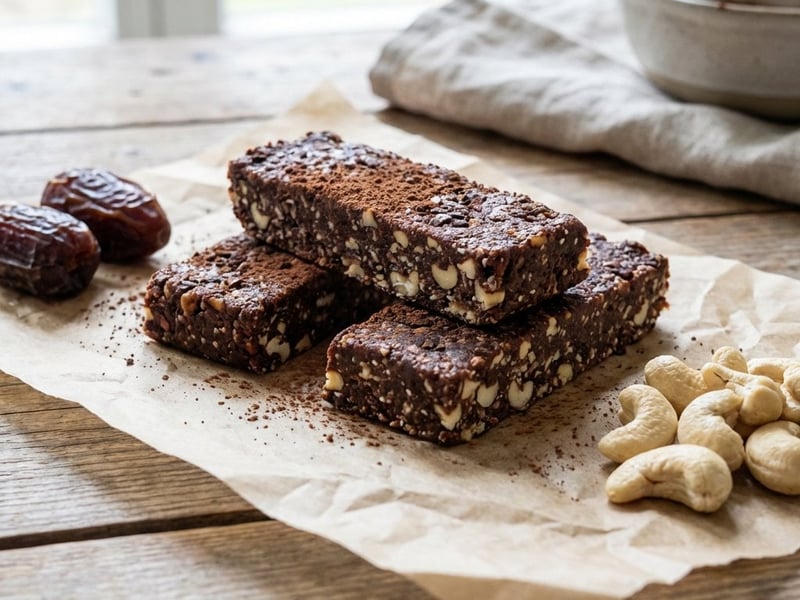 RAW szelet | Egészséges datolyás-kesudiós snack