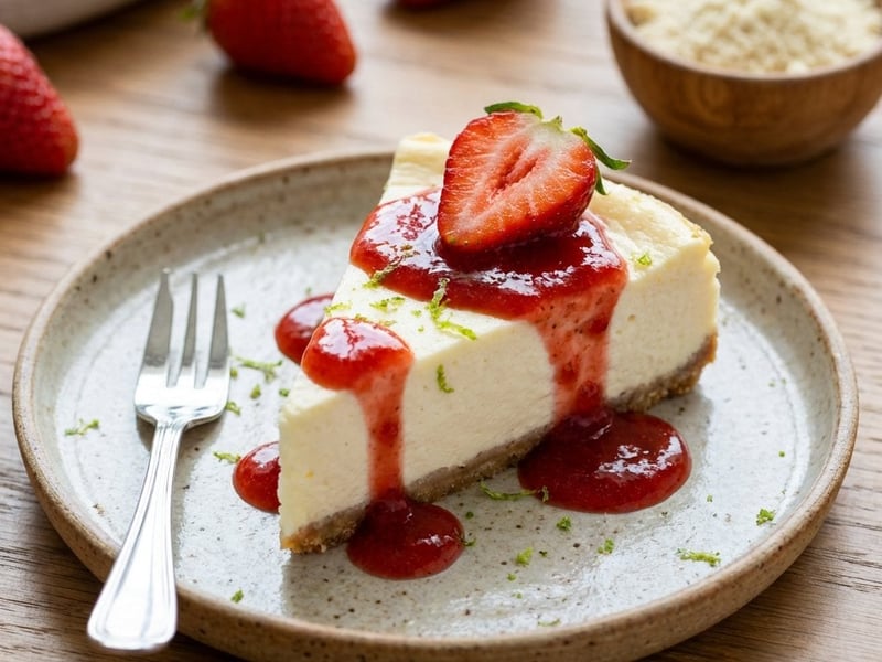 Joghurtos cheesecake eperszósszal | Könnyű és egészséges desszert