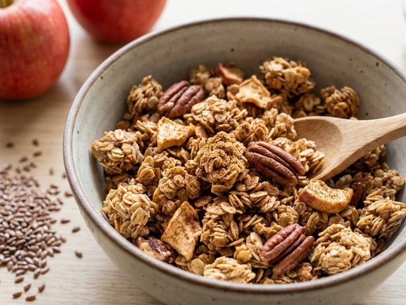 Almás granola dióval és fahéjjal