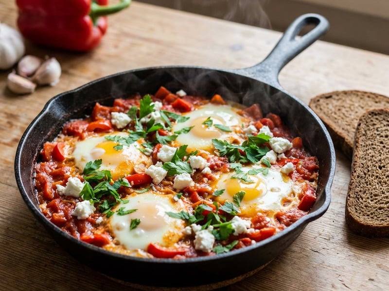 Shakshuka kecskesajttal