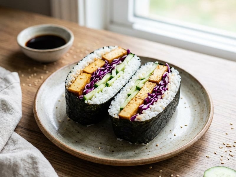 Tofus onigirazu | Egészséges sushi-szendvics