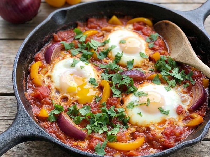 Shakshouka (Közel-keleti lecsó tojással)