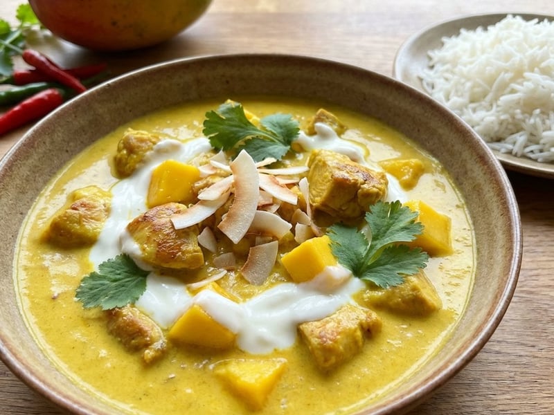 Csirkés curry mangóval | Egzotikus és krémes vacsora