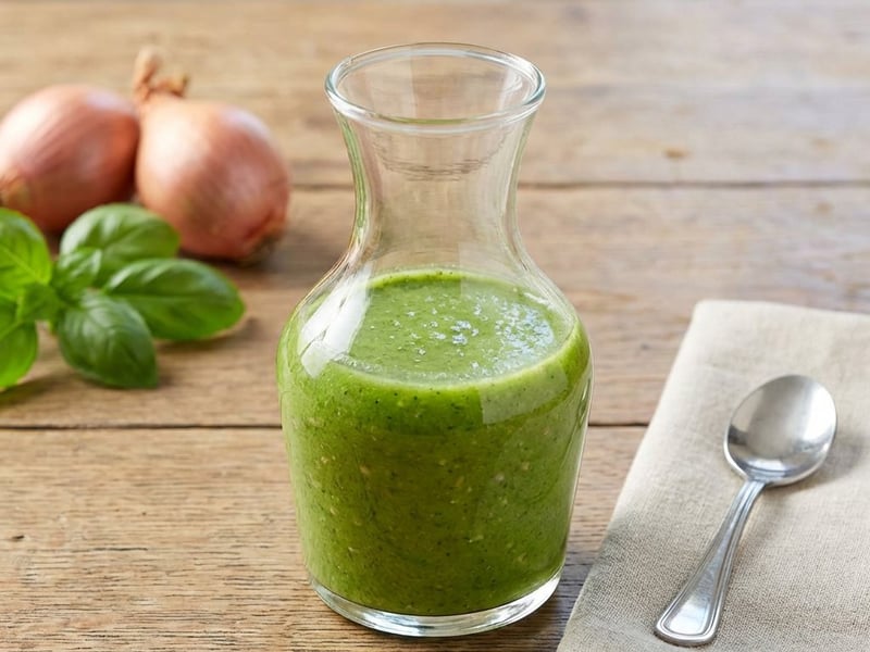 Bazsalikomos vinaigrette