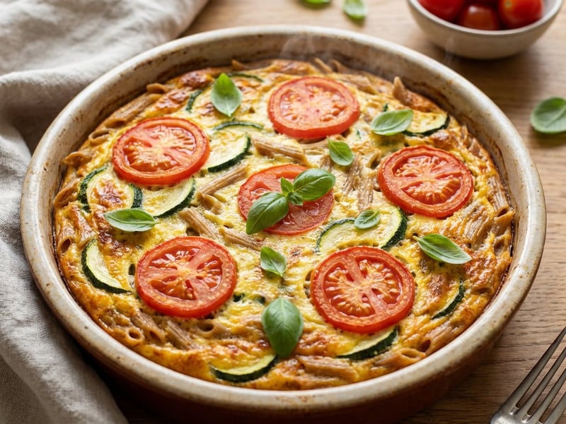 Cukkinis tésztás frittata