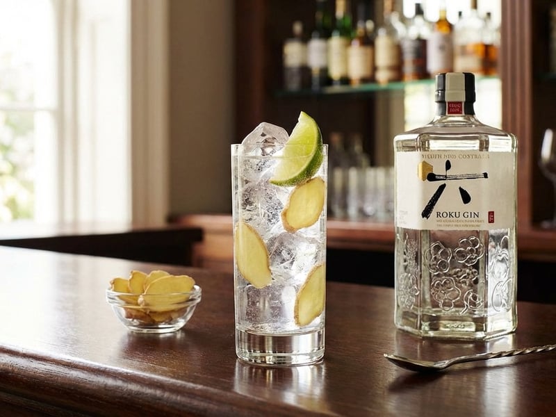 Roku & Tonic koktél gyömbérrel