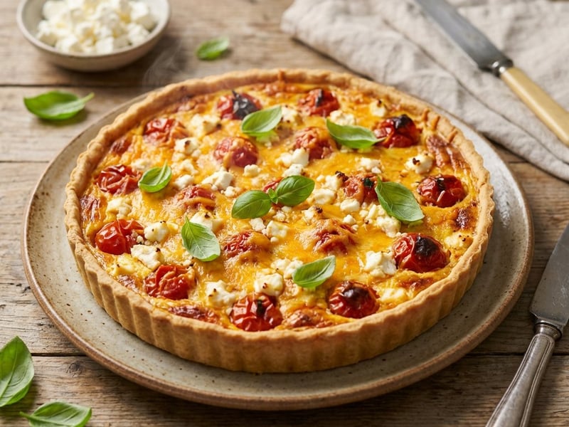 Paradicsomos pite cheddarral és fetával