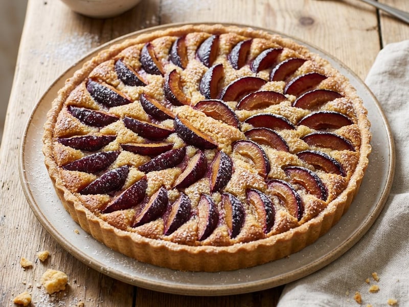 Szilvás frangipane pite borssal