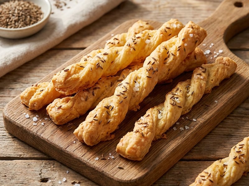 Sajtos rudak parmezánnal és köménnyel