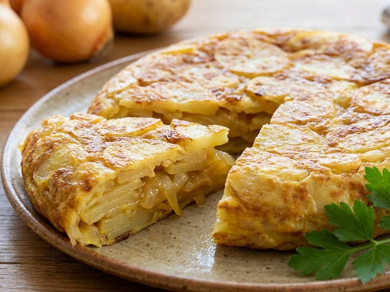 Tortilla de patatas (Spanyol burgonyás omlett)