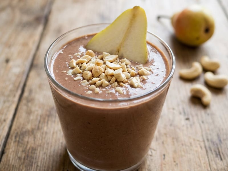 Csokis-körtés smoothie kesudióval