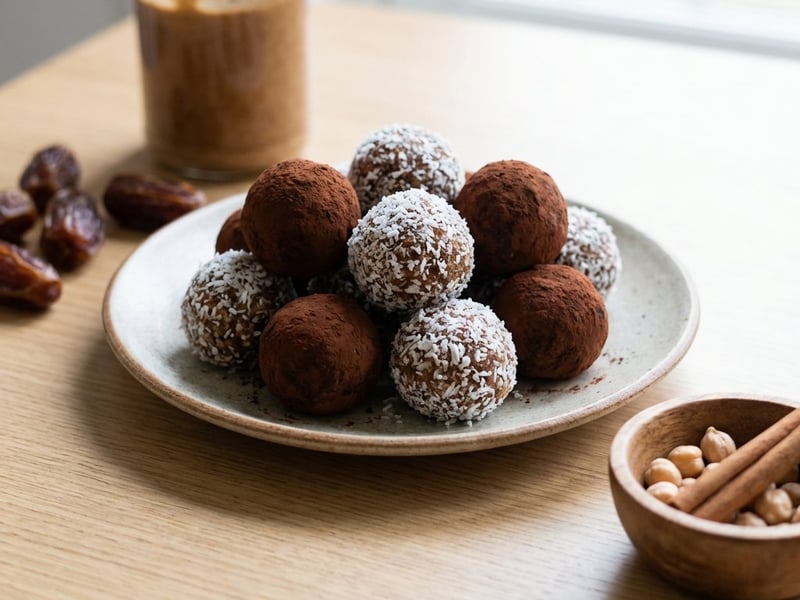 Édes csicseriborsó golyók | Egészséges és gyors snack