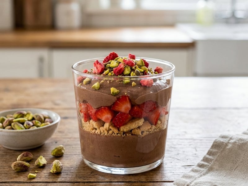 Chocolate Hummus in a Glass