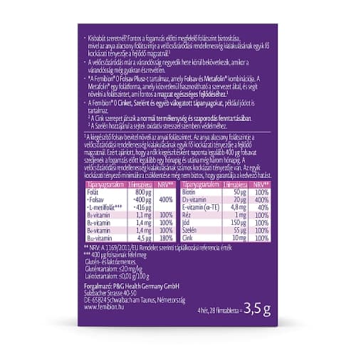 Femibion 0 Baby planning film-coated tablets (4 weekly doses) 28 pcs