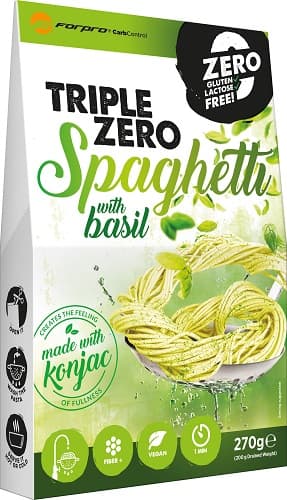 FORPRO Triple Zero Konjac tészta Spaghetti bazsalikomos