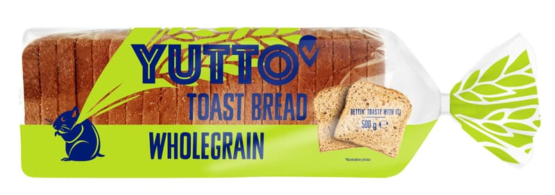 Yutto Szeletelt Teljes kiörlésű Toast kenyér