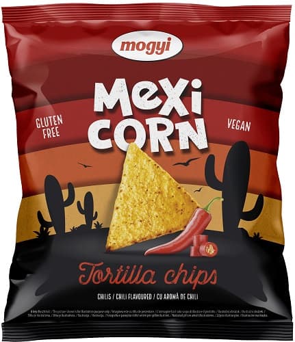 Mogyi Mexi Corn tortilla chips chilis
