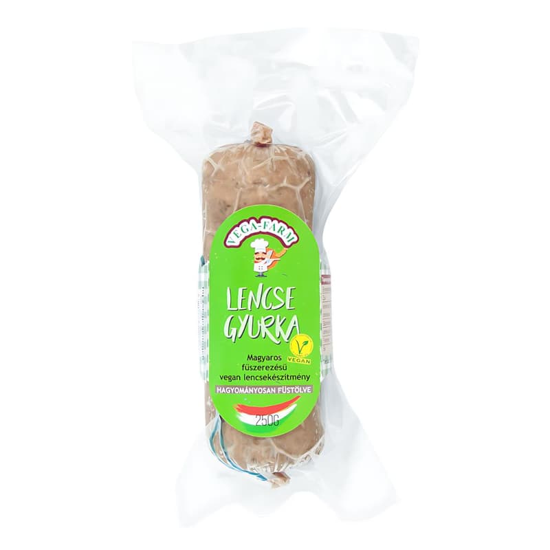 Vega-Farm Lencse Gyurka Lentil Based Sausage
