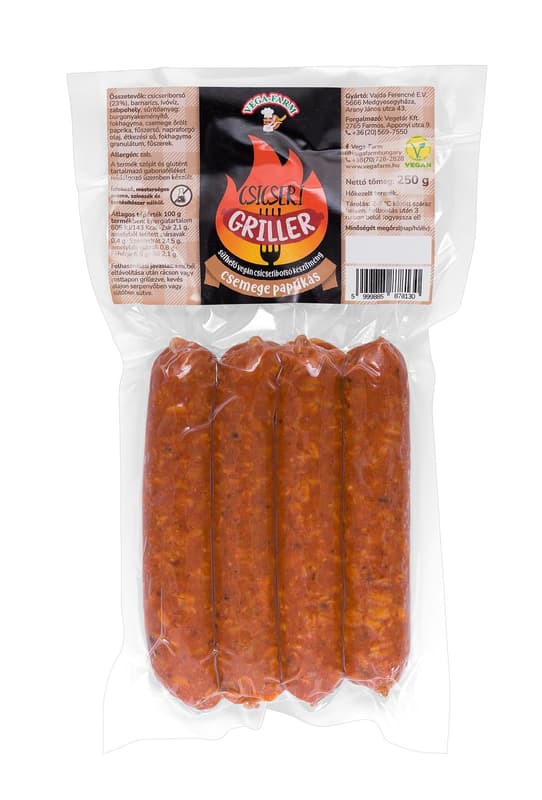 Vega-Farm Csicseri Griller Paprika Flavoured Sausages