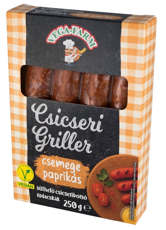 Vega-Farm Csicseri Griller Paprika Flavoured Sausages