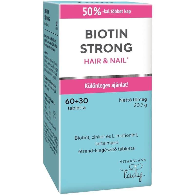 Vitabalans Biotin Strong Hair & Nail 60+30 db
