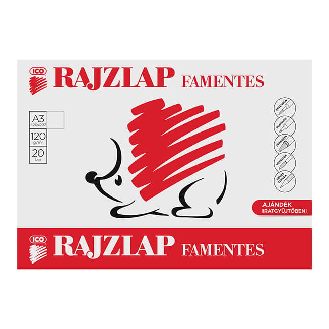 ICO Süni rajzlap famentes 20 lap A/3