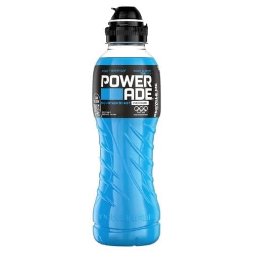 Powerade Mountain Blast non-carbonated, mixed fruit-flavored, isotonic sports drink