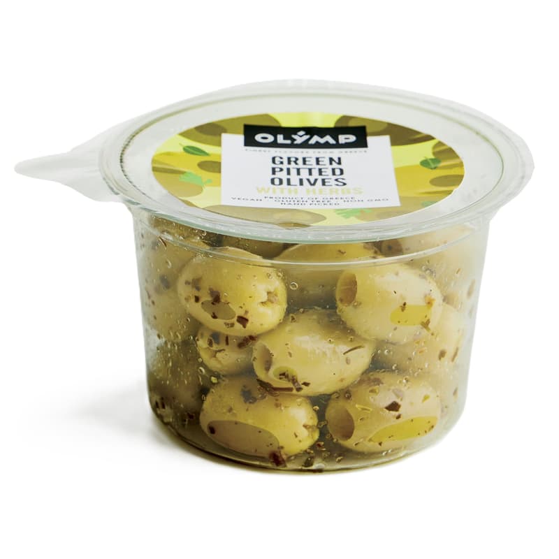 OLYMP FRESH Fűszerezett Zöld magozott olajbogyó