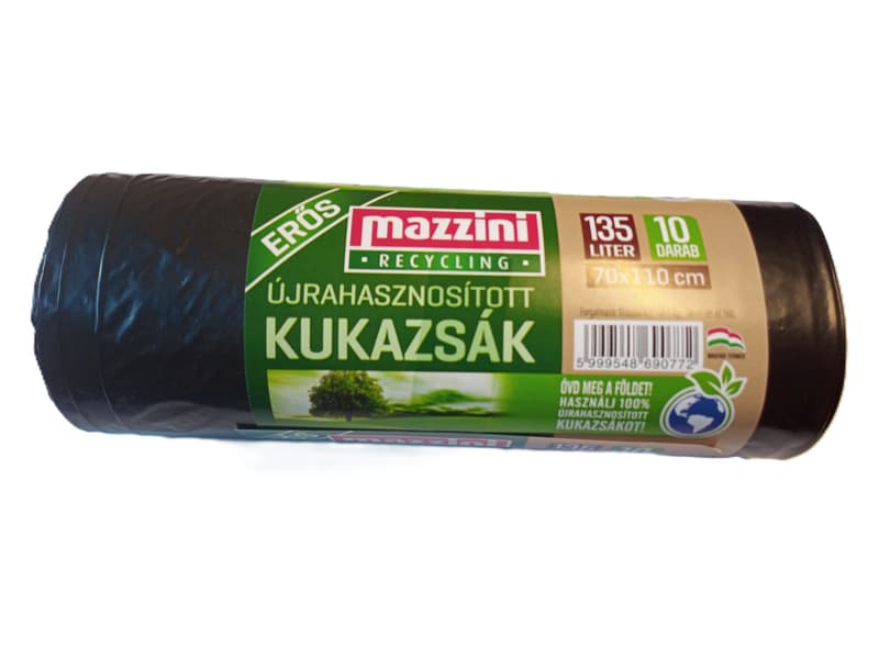 Mazzini Újrahasznosított Kukazsák erős 135l 70x110