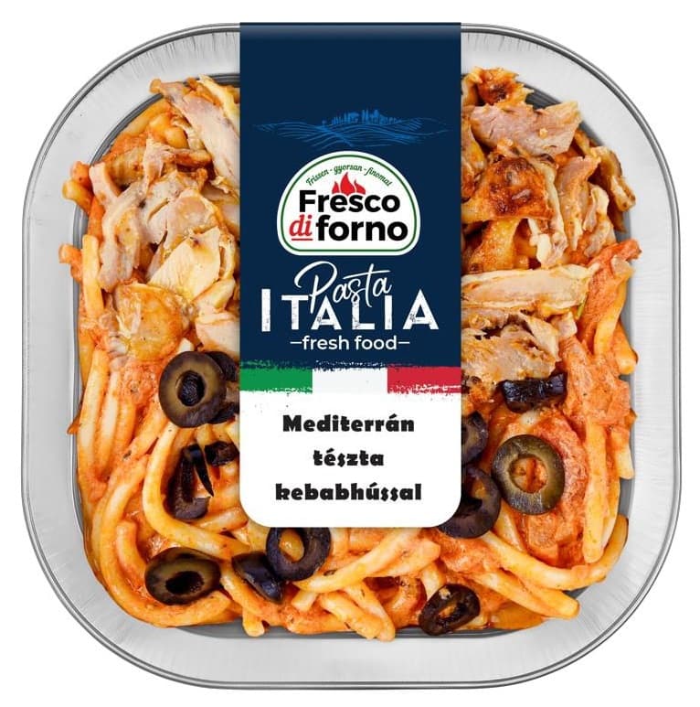 Fresco di Forno Mediterrán tészta kebabhússal