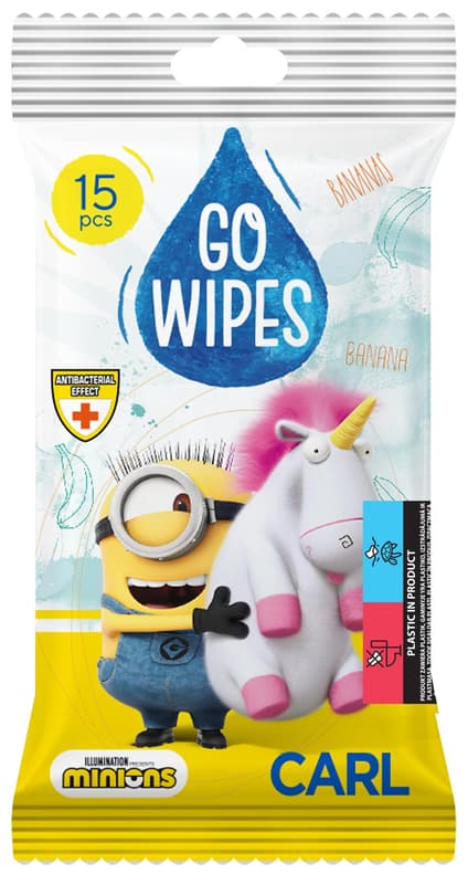 GoWipes Minions antibakteriális nedves törlőkendő, többféle mintával