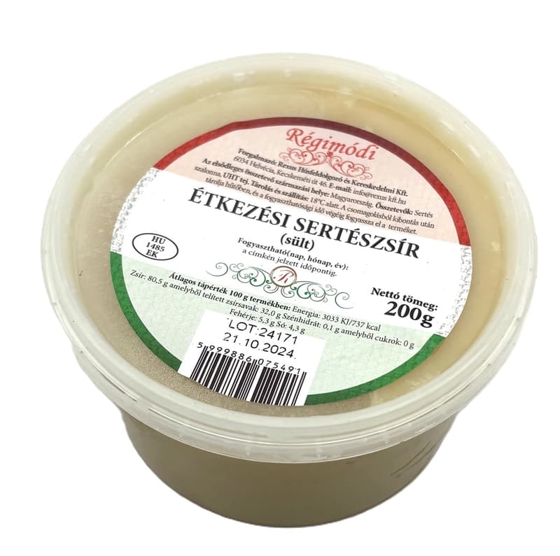 Régimódi Sertés Zsír