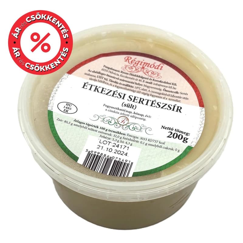 Régimódi Sertés Zsír